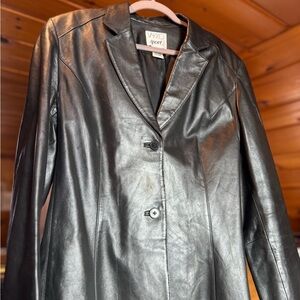 Leather Blazer Jacket Sleek